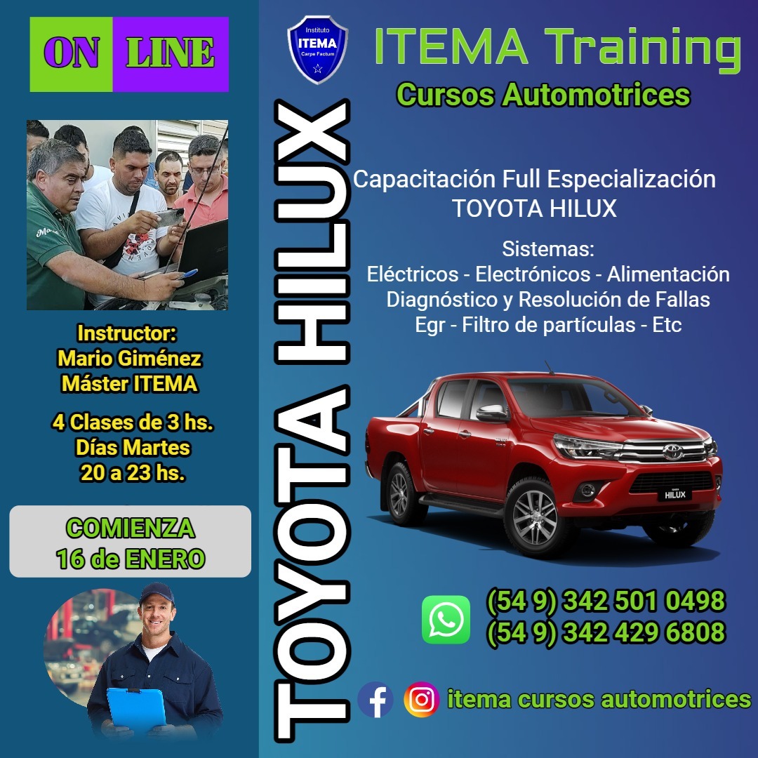 Capacitación Full - Toyota Hilux - Especialización ESP-TOY-HIL